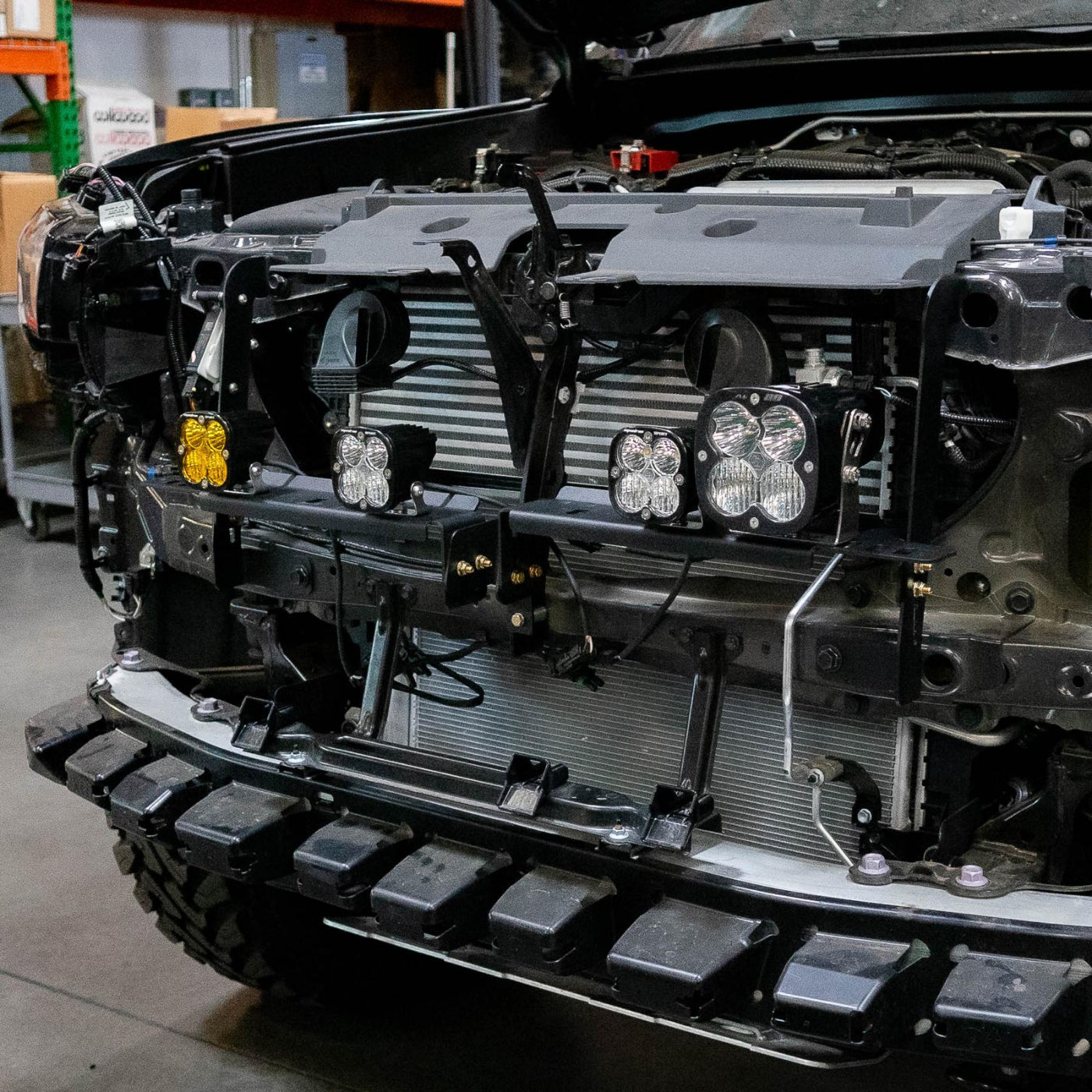 SDHQ Built '24-25 Tacoma Behind The Grille Pod Light Mounting Kit installed 