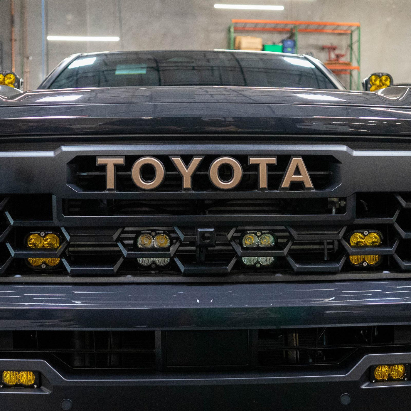 SDHQ Built '24-25 Tacoma Behind The Grille Pod Light Mounting Kit installed 