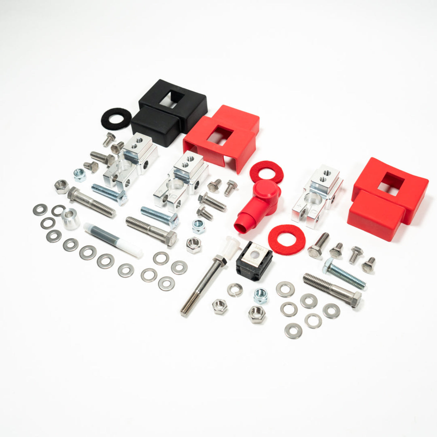 2023-2025 Toyota Sequoia SDHQ Built Under Hood Power Solution Kit display of included parts and hardware