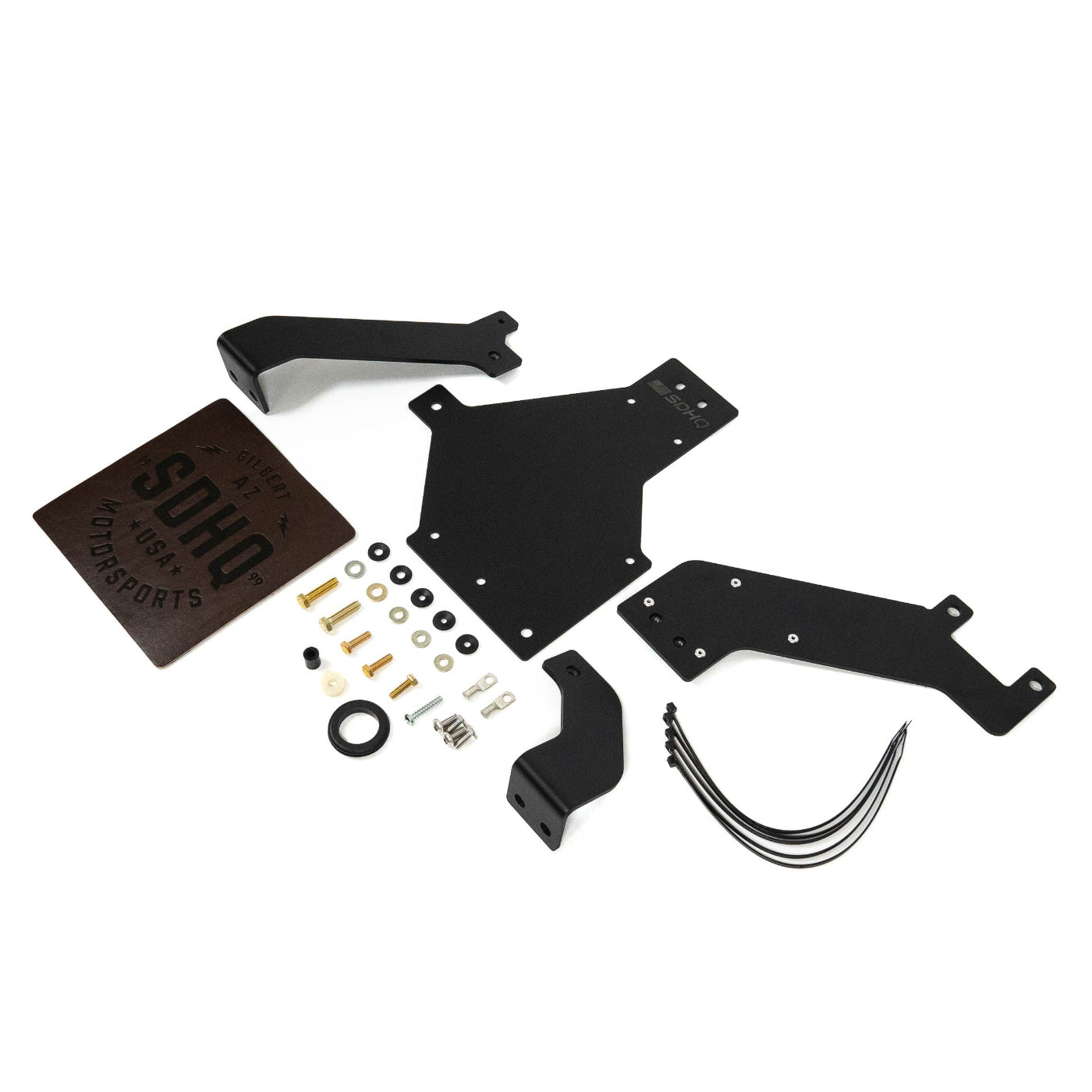 '22-25 Toyota Tundra Crew Max SDHQ Built ARB Twin Air Compressor Mount display of included parts and hardware 