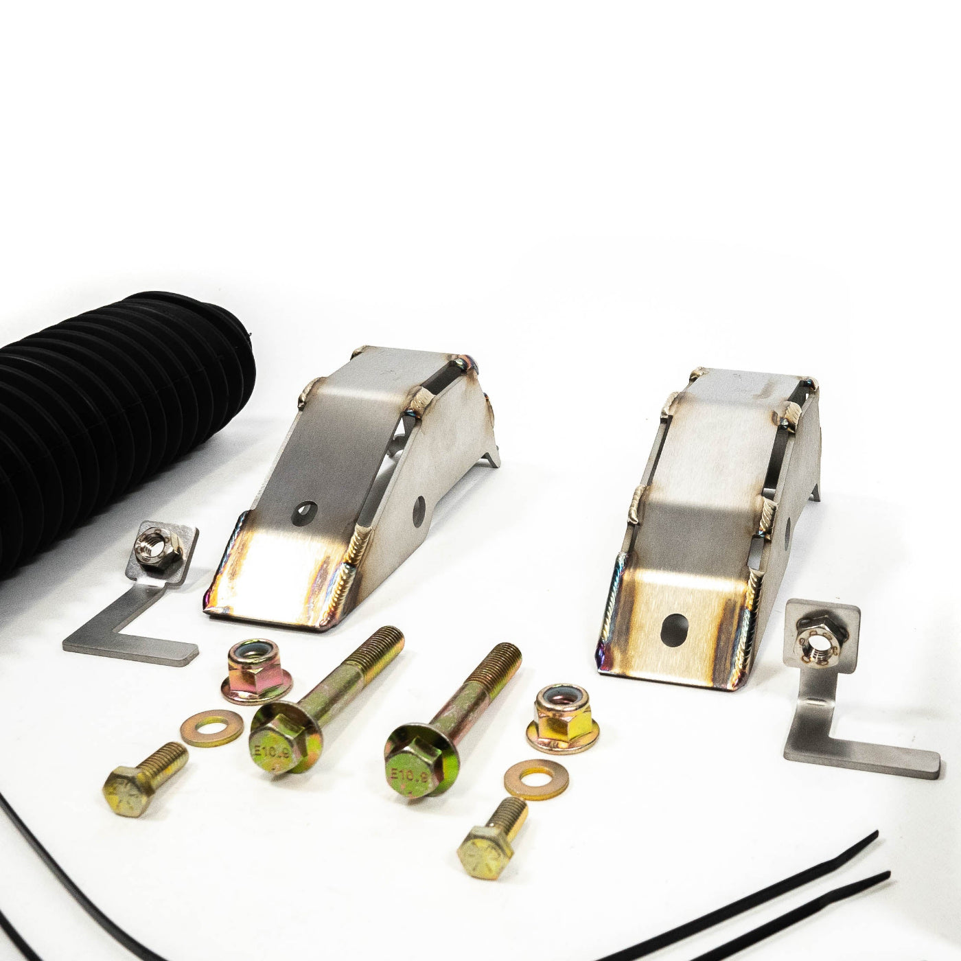 '07-21 Toyota Tundra SDHQ Built Icon RXT Rear Shock Guards display of included parts and hardware 