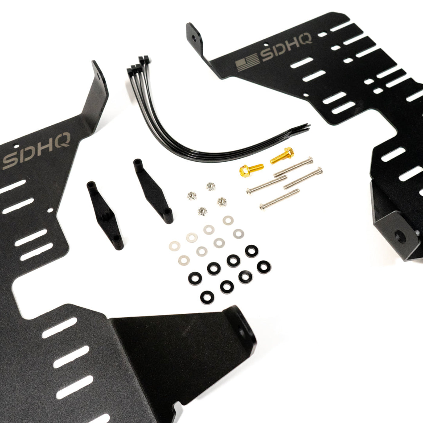 '22-25 Toyota Tundra/2023+ Sequoia SDHQ Built Behind the Grille Light Bar Mount display of included parts and hardware 