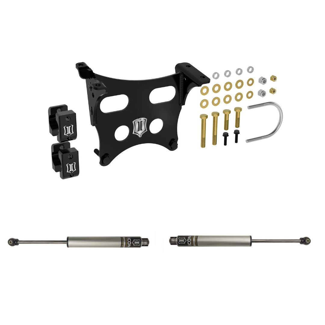 2023+ Ford Superduty Dual Opposing Steering Stabilizer Complete Kit parts