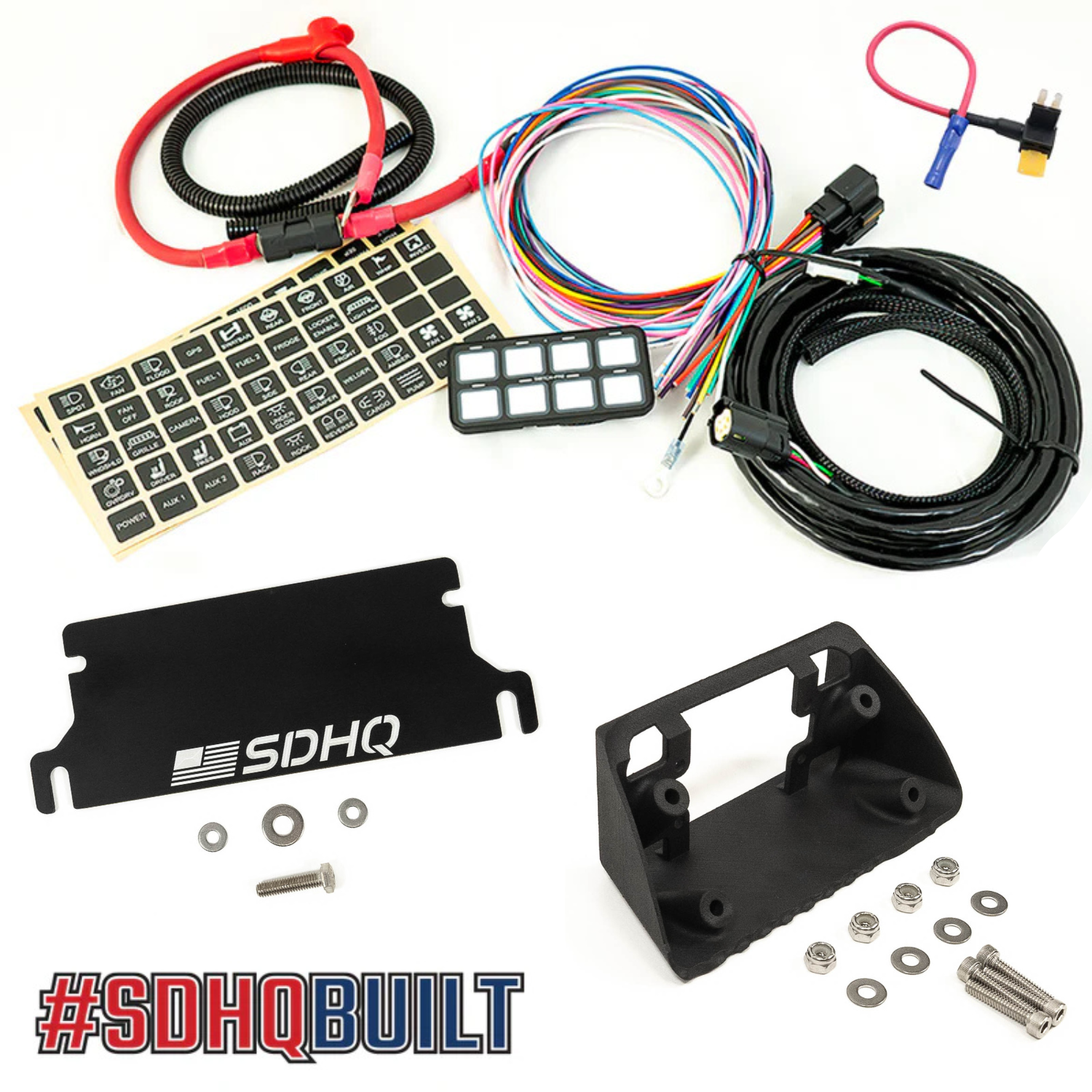 '20-23 Jeep JL EcoDiesel/V8 SDHQ Built Complete Switch-Pros SP-9100 Mounting Kit