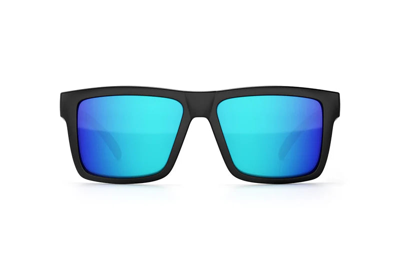 Vise | Black Frame - Galaxy Blue Polarized Lenses Front View