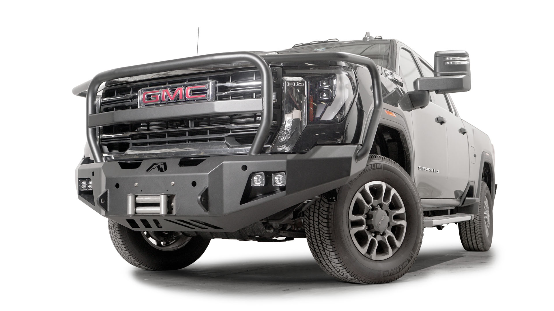 '24+ GMC 2500/3500 New Premium Winch Bumper Display on Vehicle 