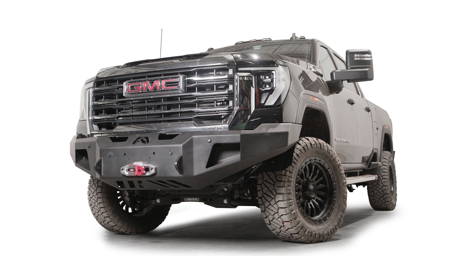 '24+ GMC 2500/3500 New Premium Winch Bumper Display on vehicle 