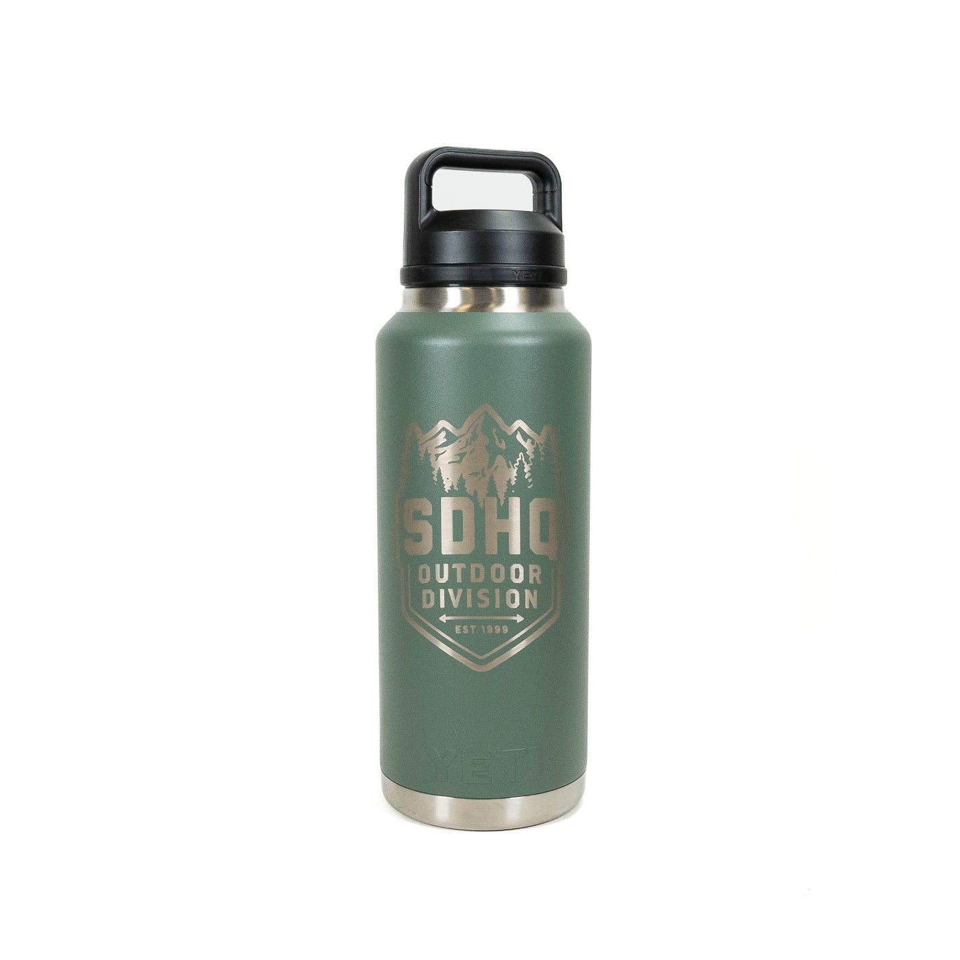 SDHQ Outdoor Division Yeti Rambler 46oz Water Bottle with Chug Cap | Camp Green