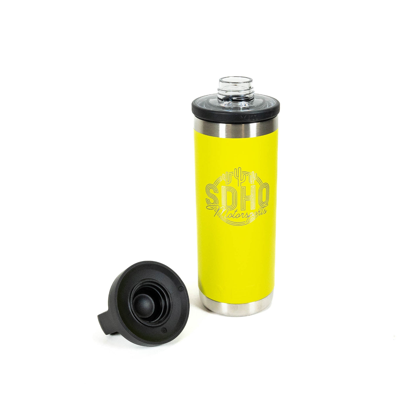 SDHQ Neon Sign Logo Yeti Rambler 18oz Water Bottle with Chug Cap | Fir