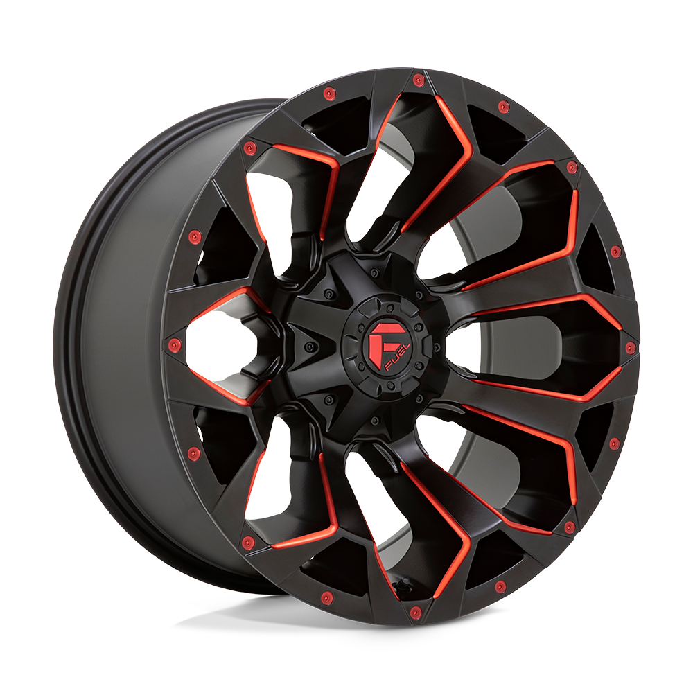 Fuel Wheels | ASSAULT | Matte Black Red Milled