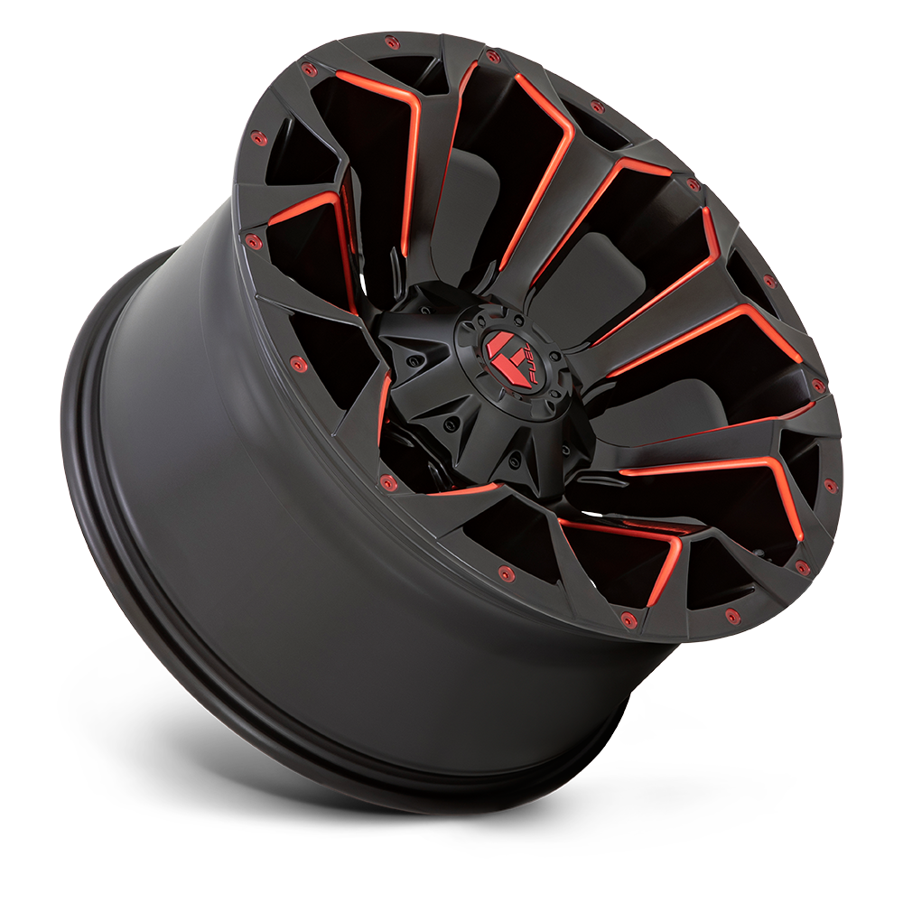 Fuel Wheels | ASSAULT | Matte Black Red Milled