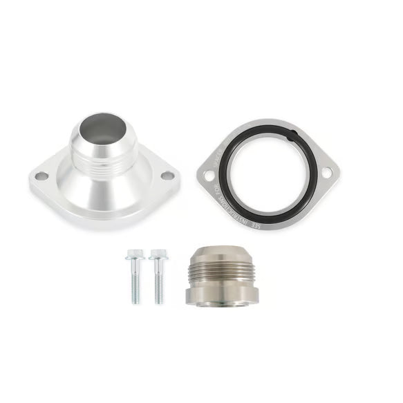 Earl's LS Water Pump to -20 AN Adapter Kit Front View Silver
