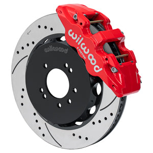 AERO6 Big Brake Front Brake Kit Drilled/Slotted RED Skyline R33 | 18" Wheel Diameter Minimum
