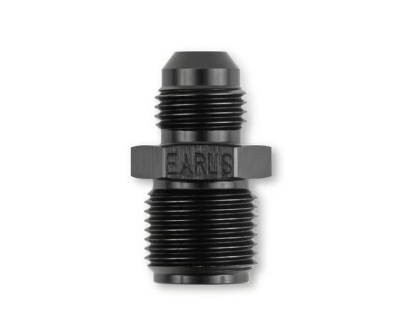 Earl's 5/8"-18 Inverted Flare Male w/ Long Thread to AN -6 Male Adapter Fitting - Black Anodized Aluminum