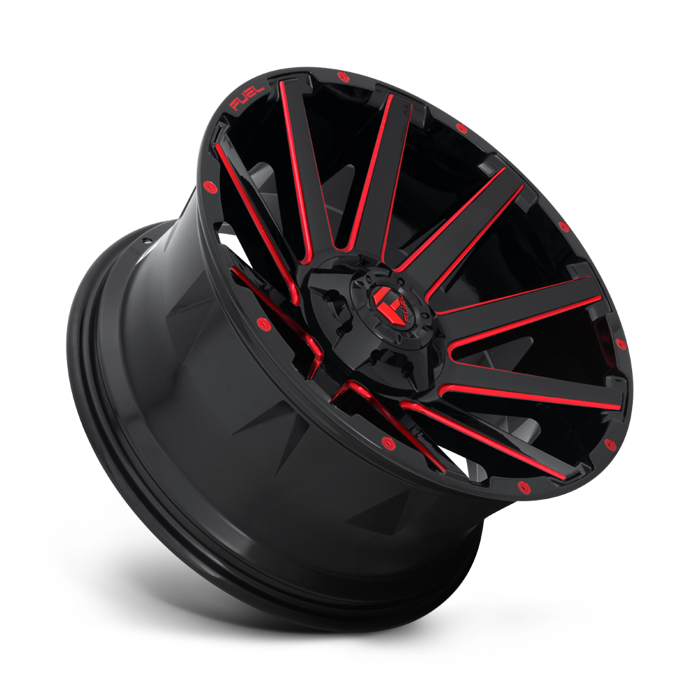 Fuel Wheels | CONTRA | GLOSS BLACK RED TINTED CLEAR