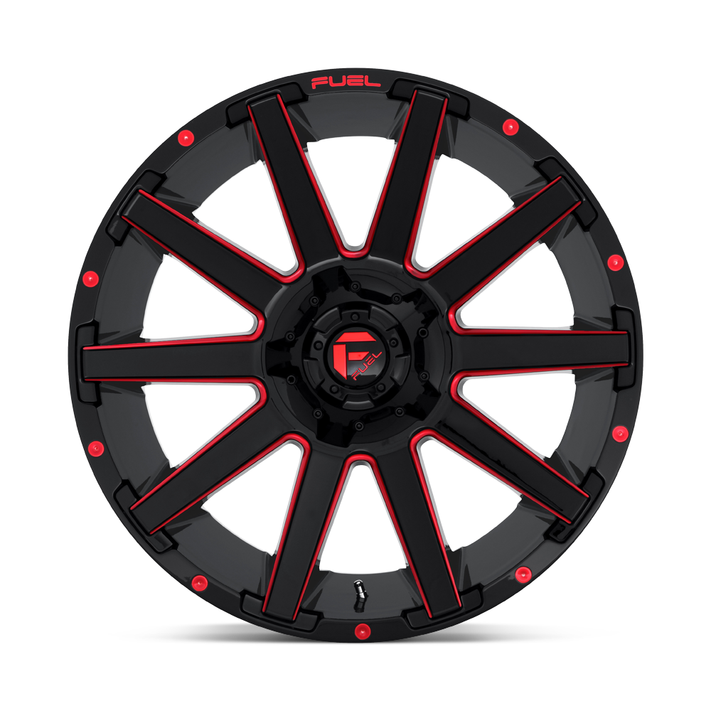 Fuel Wheels | CONTRA | GLOSS BLACK RED TINTED CLEAR