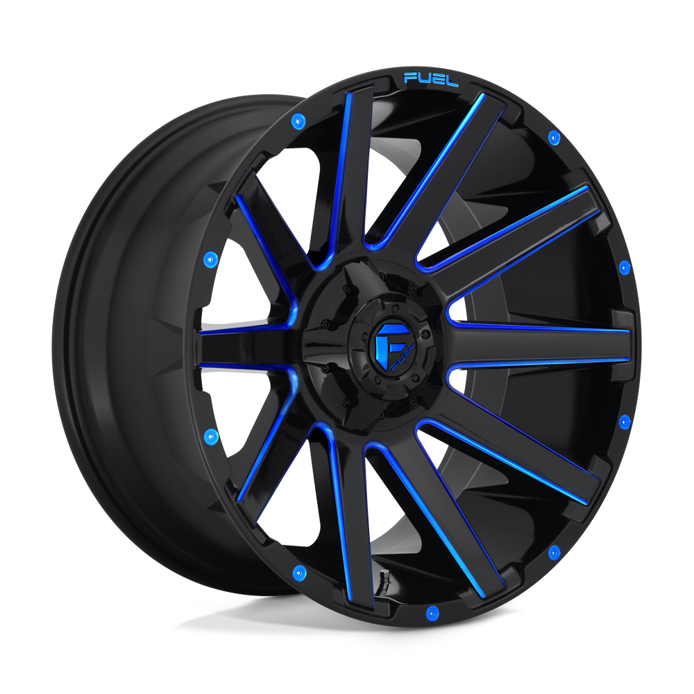 Fuel Wheels | CONTRA | GLOSS BLACK BLUE TINTED CLEAR
