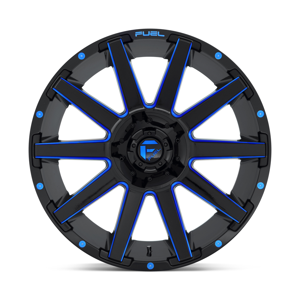 Fuel Wheels | CONTRA | GLOSS BLACK BLUE TINTED CLEAR