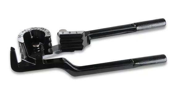 Earl's Standard Tubing Bender - bends up to 180 Degree & fits 1/4", 5/16", and 3/8" Tubing. Front View Black