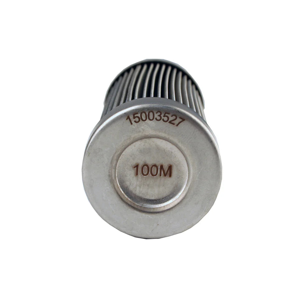 100-micron Stainless Steel Bulkhead Fuel Filter, AN-10 Male Flare