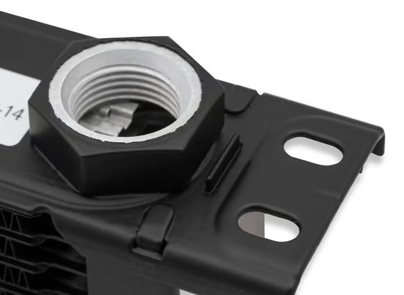 Earl's UltraPro Oil Cooler - Black - 7 Rows - Narrow Cooler Front View Black