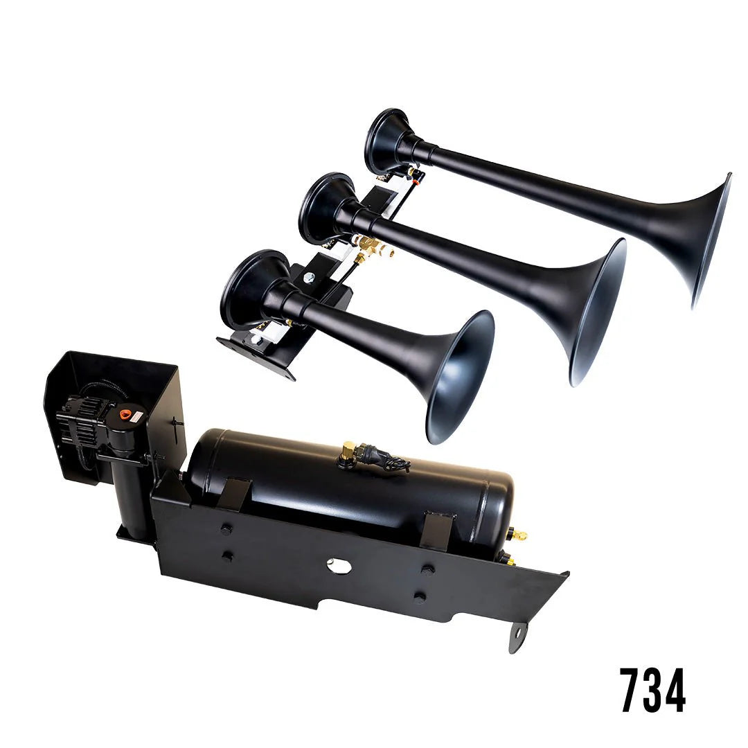 DIRECT FIT TRAIN HORN AND ONBOARD AIR SYSTEMS FOR 2011-2016 FORD F-250 / F350 SUPER DUTY