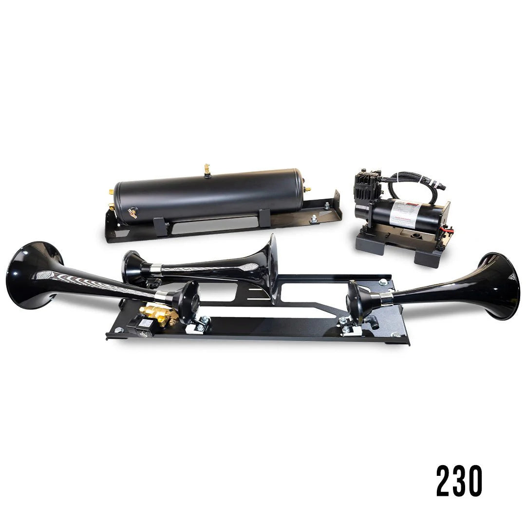 DIRECT FIT TRAIN HORN AND ONBOARD AIR SYSTEMS FOR 2017-2022 FORD F-250 / F-350 / F-450