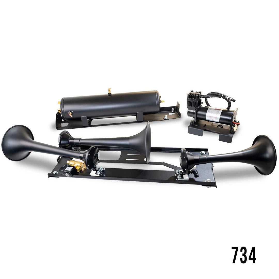 DIRECT FIT TRAIN HORN AND ONBOARD AIR SYSTEMS FOR 2017-2022 FORD F-250 / F-350 / F-450