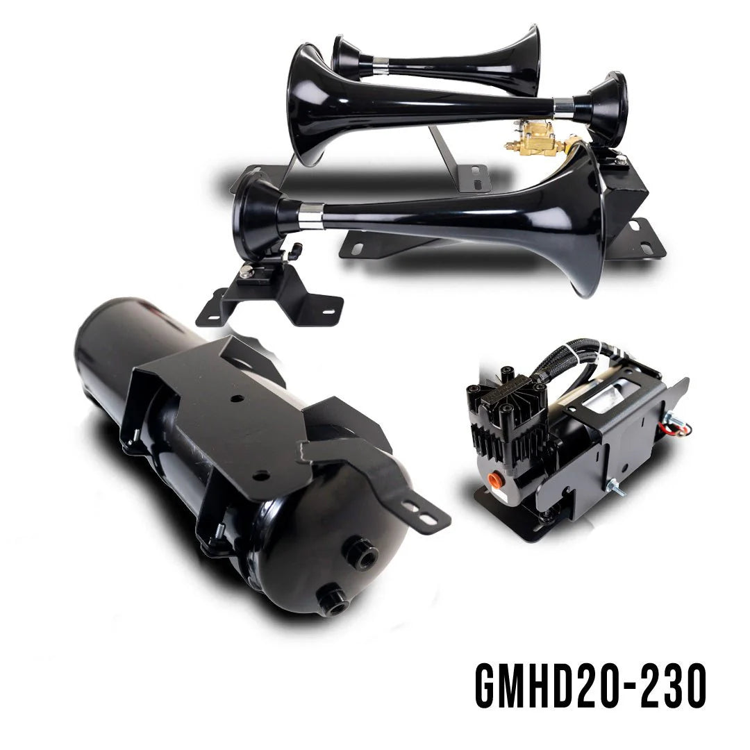 DIRECT FIT TRAIN HORN AND ONBOARD AIR SYSTEMS FOR 2020-2025 GM 2500HD/3500HD