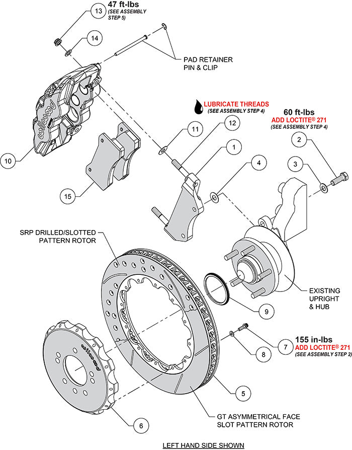 AERO6 Big Brake Front Brake Kit RED 240SX | 300ZX | Skyline R32 | 18" Wheel Diameter Minimum