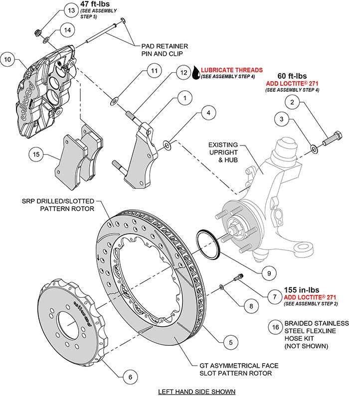 AERO6 Big Brake Front Brake Kit RED Skyline R33 | 18" Wheel Diameter Minimum