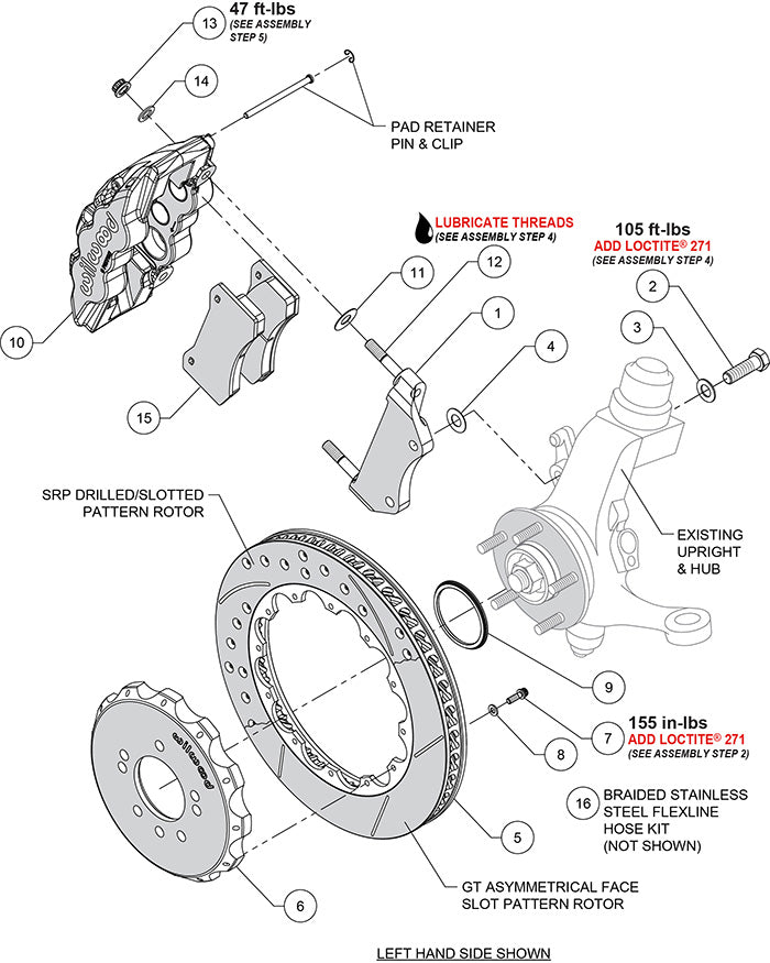 AERO6 Big Brake Front Brake Kit Drilled/Slotted Skyline R33/R34 | 18" Wheel Diameter Minimum