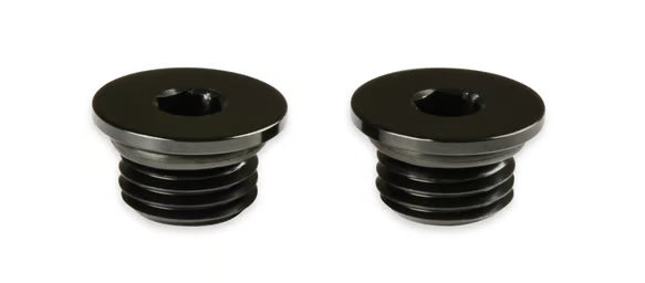 Earl's -3 AN Port Plug w/ O-Ring Seal, Black Anodized Aluminum - 2 pieces