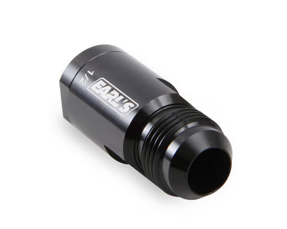 Earl's O.E. Fuel Line EFI Quick Connect -10 AN to 1/2" OEM Fuel Tube Front View Black