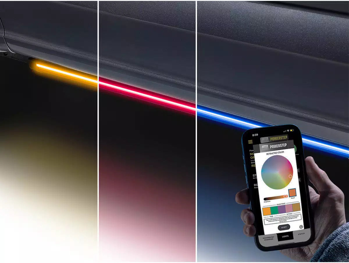 AMP Research PowerStep Vision 2022-2025 Silverado/Sierra 1500 Front View