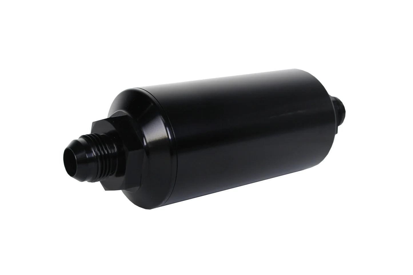 10 Micron Black Fuel Filter with AN-08 Male Ports & Microglass Element