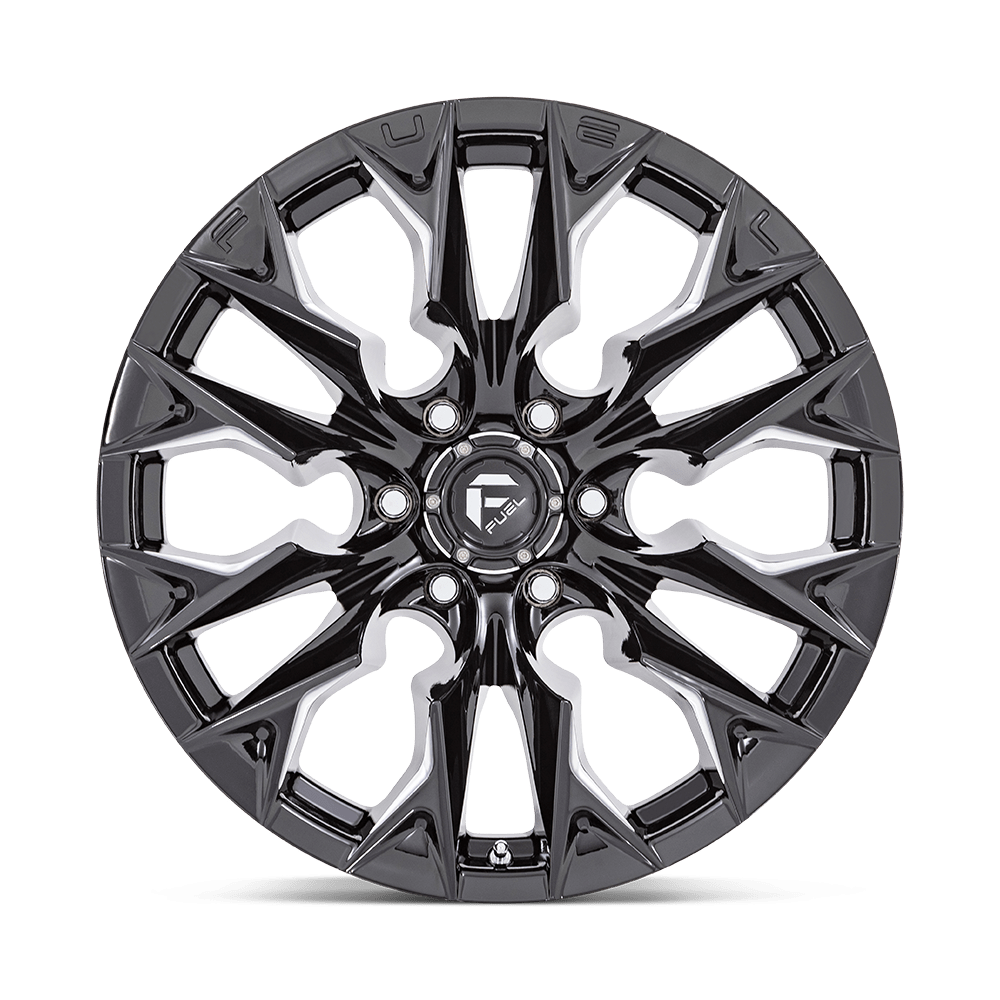 Fuel Wheels | FLAME | GLOSS BLACK MILLED