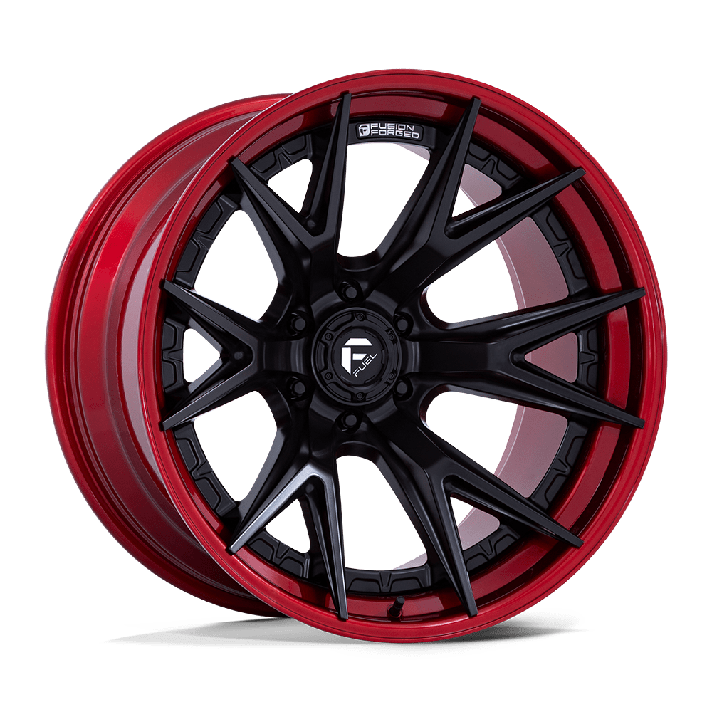 Fuel Wheels | CATALYST | MATTE BLACK W/ CANDY RED LIP