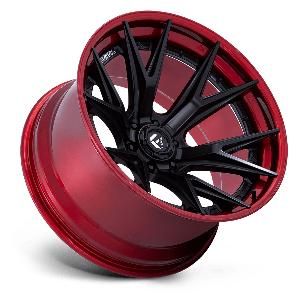 Fuel Wheels | CATALYST | MATTE BLACK W/ CANDY RED LIP
