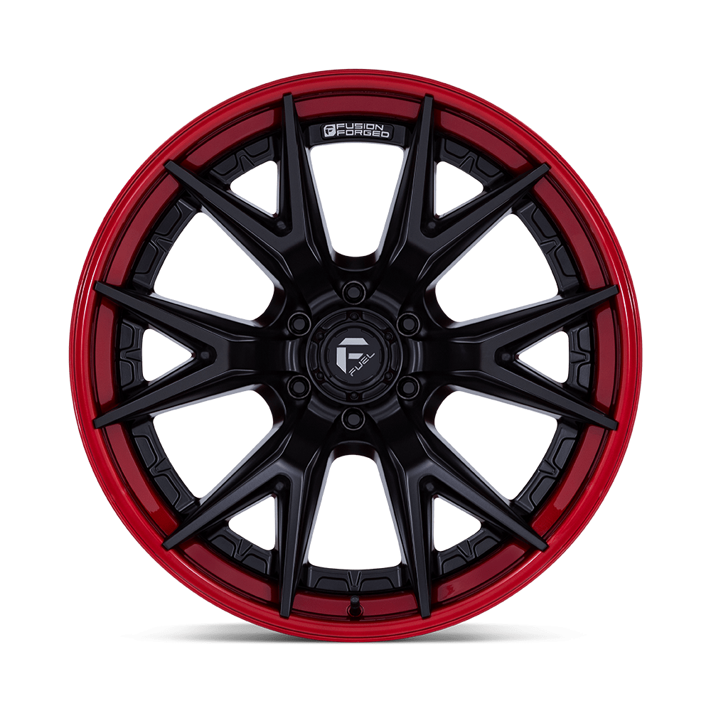 Fuel Wheels | CATALYST | MATTE BLACK W/ CANDY RED LIP