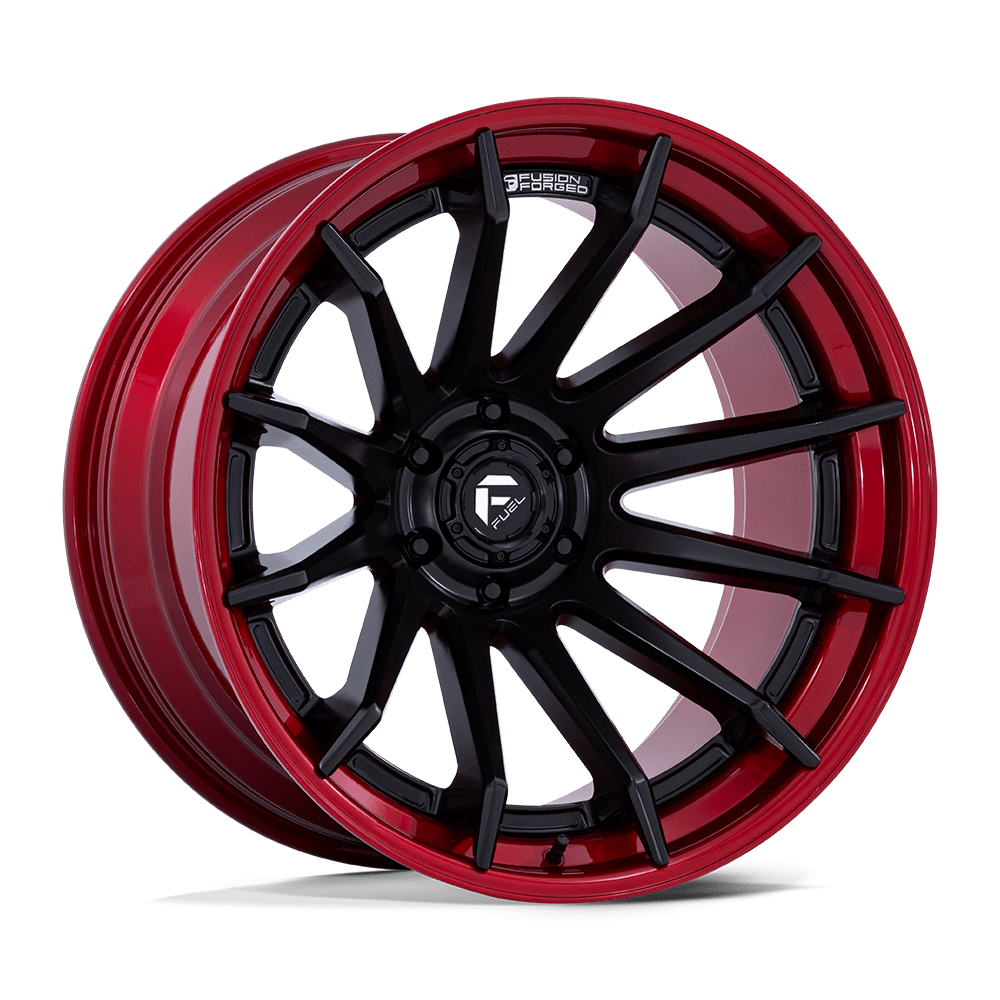 Fuel Wheels | BURN | MATTE BLACK W/ CANDY RED LIP