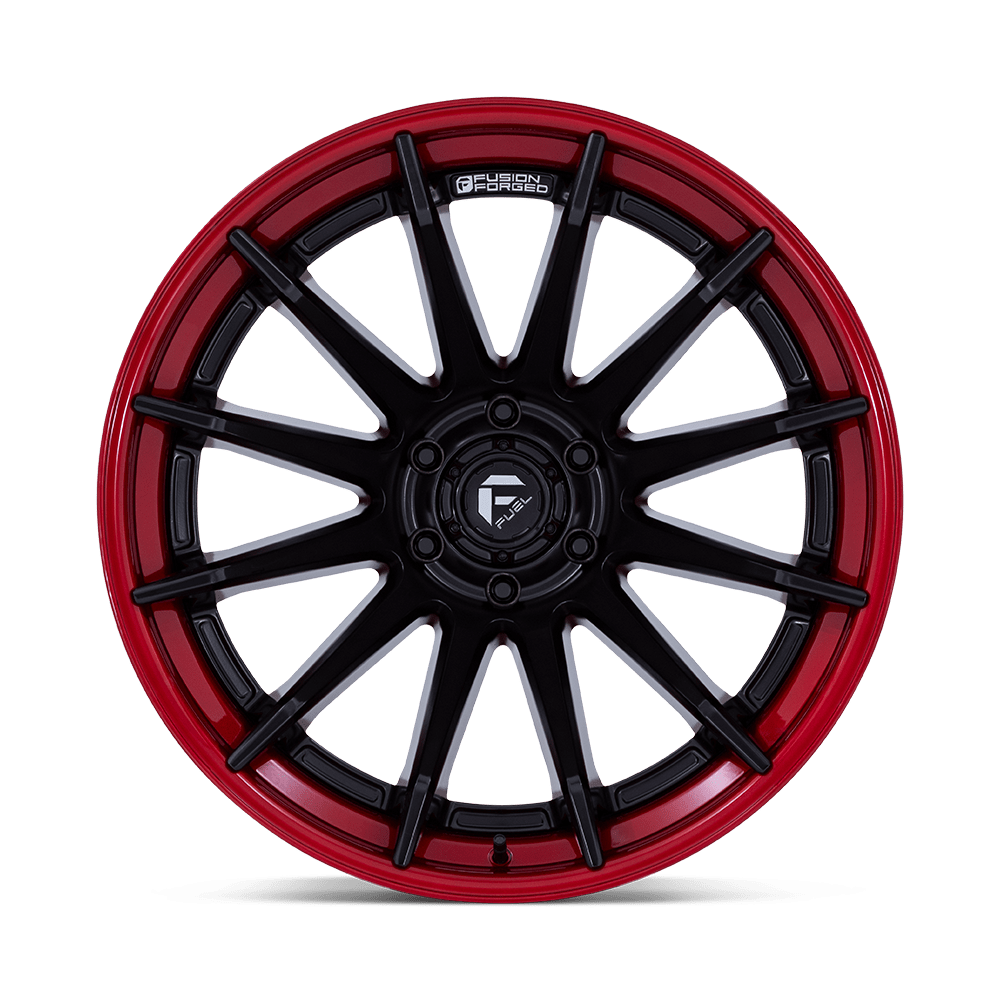Fuel Wheels | BURN | MATTE BLACK W/ CANDY RED LIP