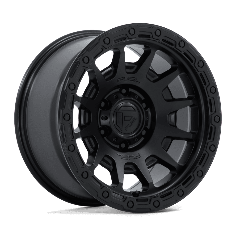 Fuel Wheels | FORTRESS | MATTE BLACK W/ GLOSS BLACK LIP