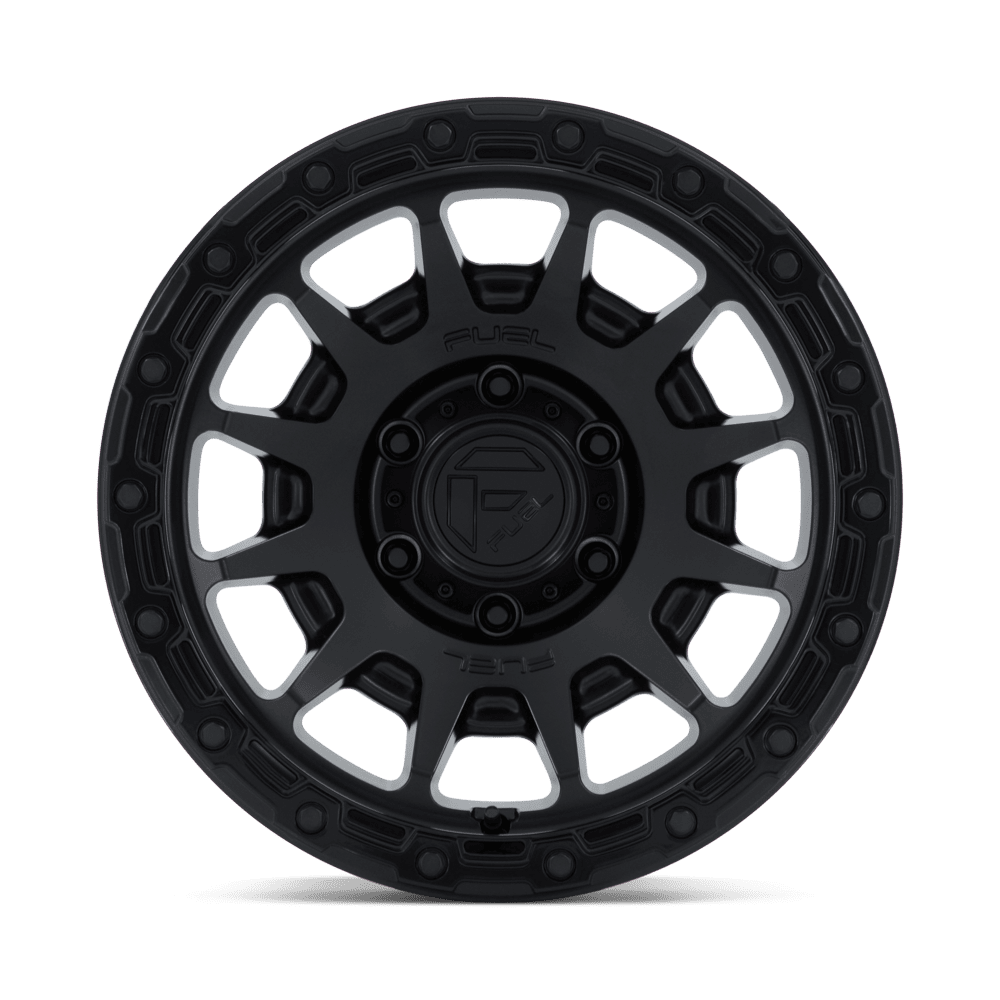 Fuel Wheels | FORTRESS | MATTE BLACK W/ GLOSS BLACK LIP