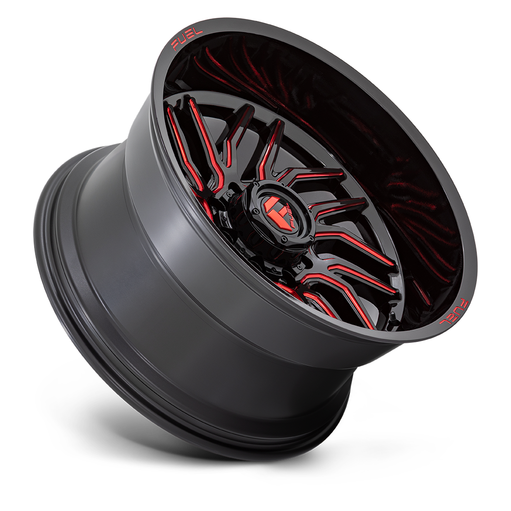 Fuel Wheels | HURRICANE | GLOSS BLACK MILLED RED TINT