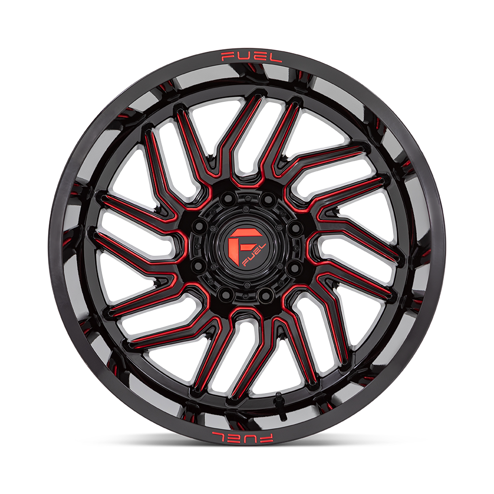 Fuel Wheels | HURRICANE | GLOSS BLACK MILLED RED TINT