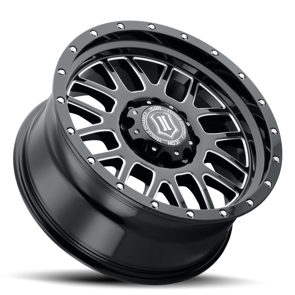 ICON ALLOYS | Alpha / Gloss Black with Milled Spoke