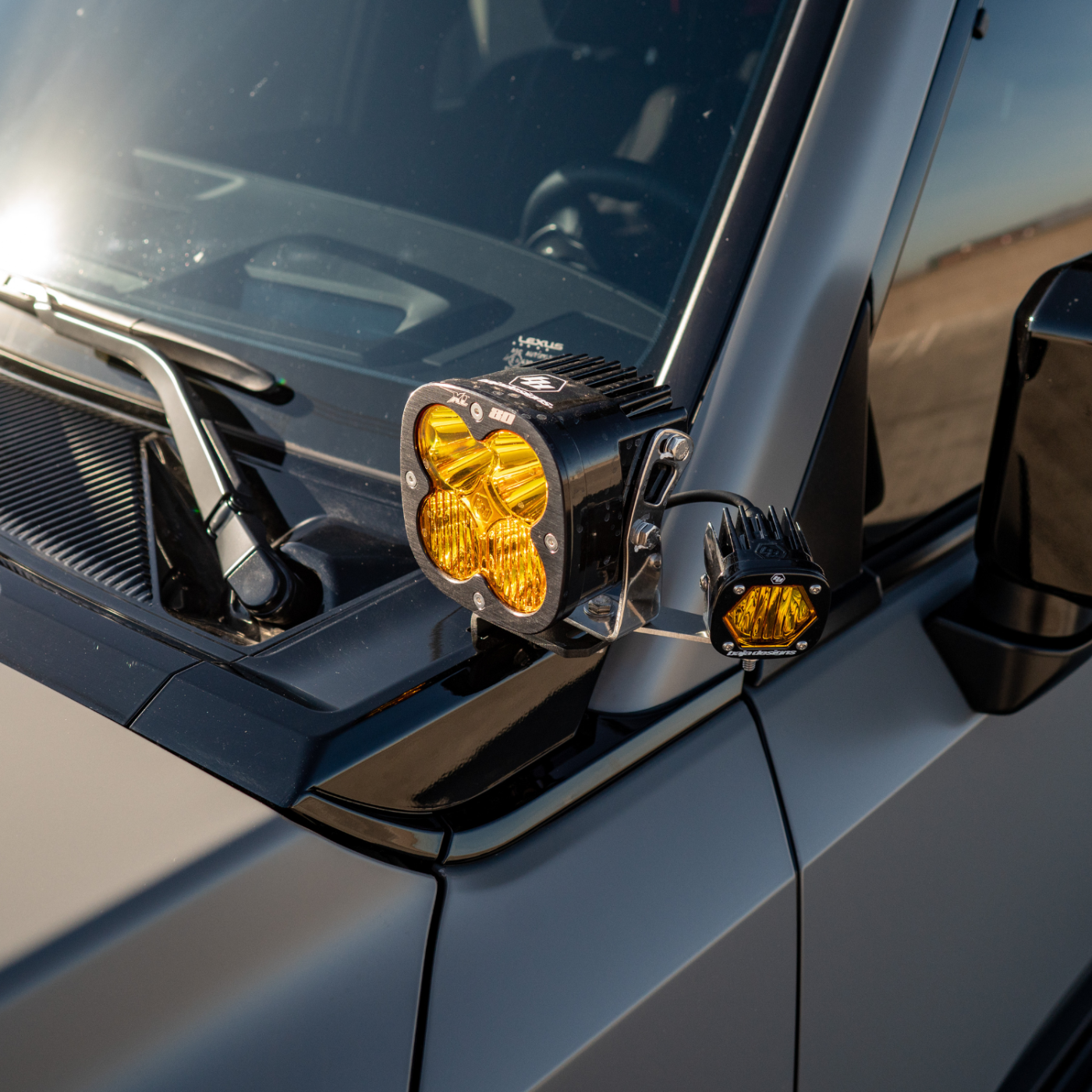 SDHQ Built 2024-2025 GX550 Laser-Cut A-Pillar Cowl Panels | Gloss Black installed 