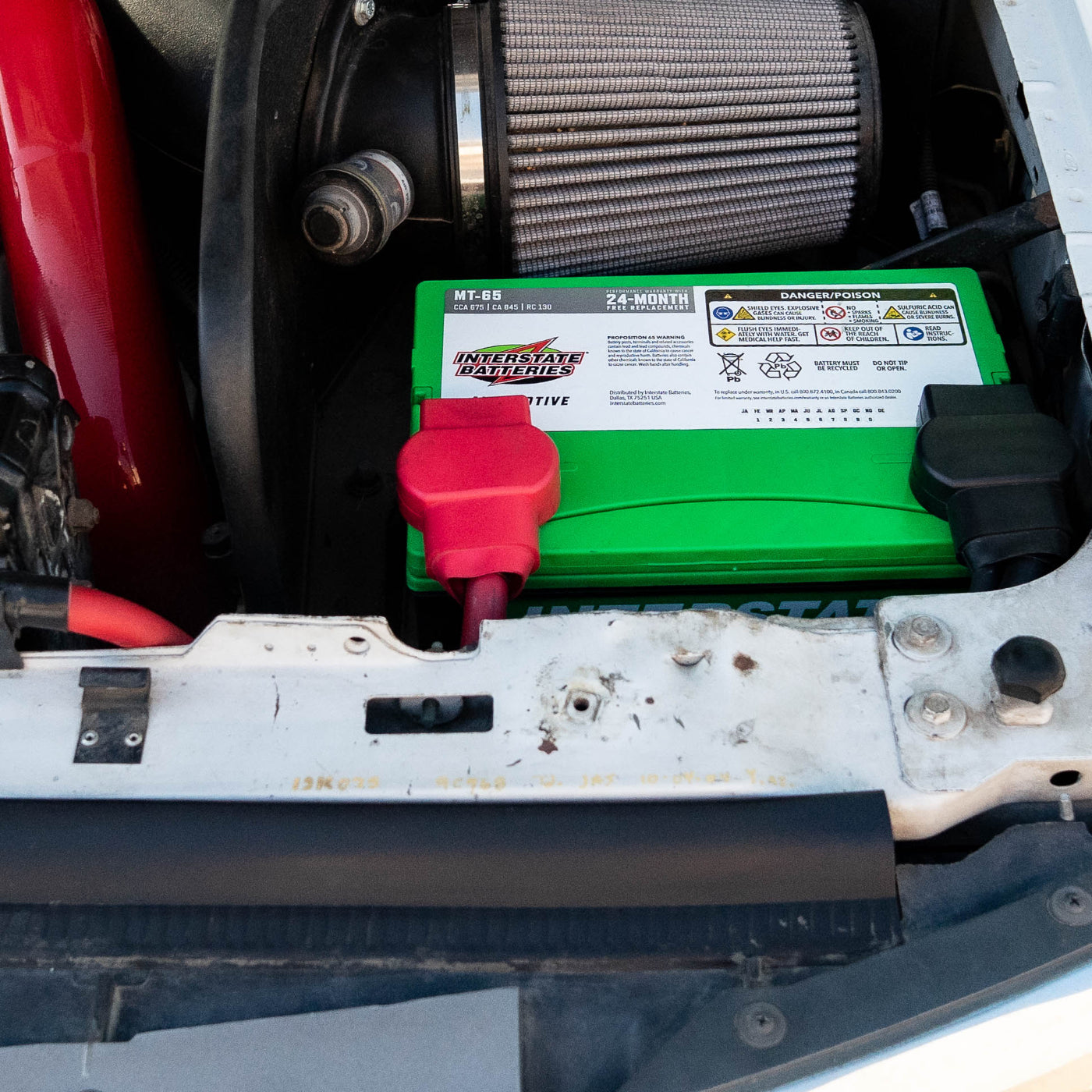 SDHQ Built '95-02.5 Ford 7.3L F250/F350/Superduty Billet Battery Terminal Upgrade Kit installed 
