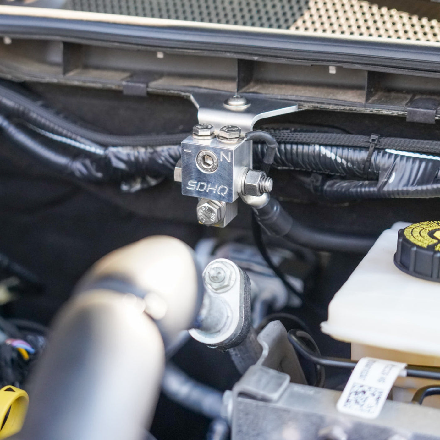 '24 Ford Ranger/Ranger Raptor Billet Battery Terminal Upgrade Kit installed 